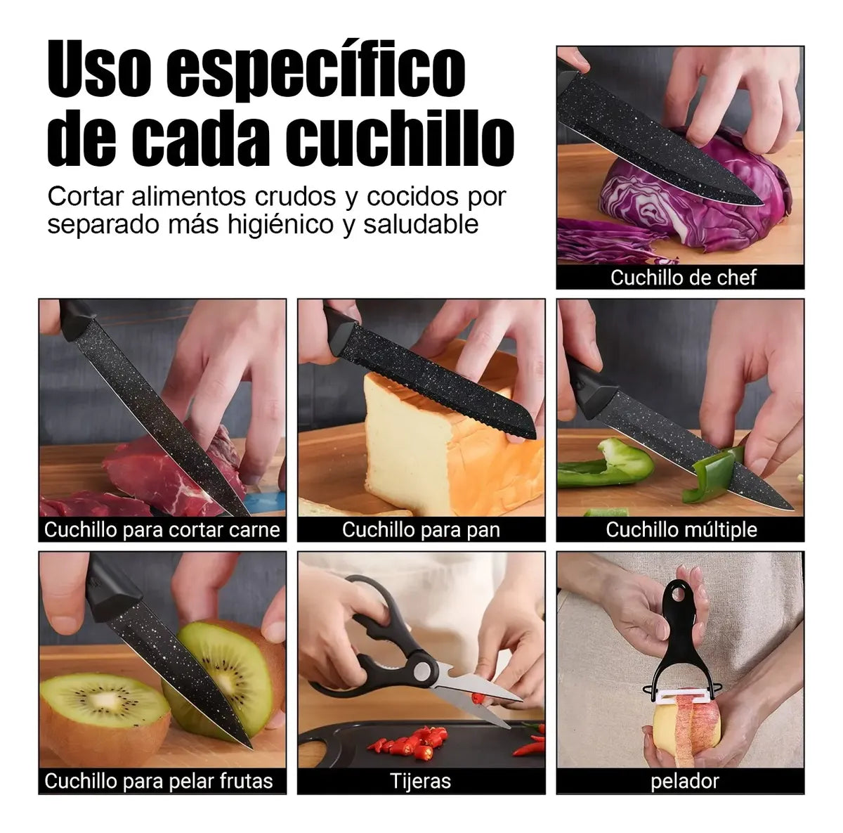 🔥 ¡EL SET DE CUCHILLOS QUE TU COCINA ESTABA PIDIENDO!